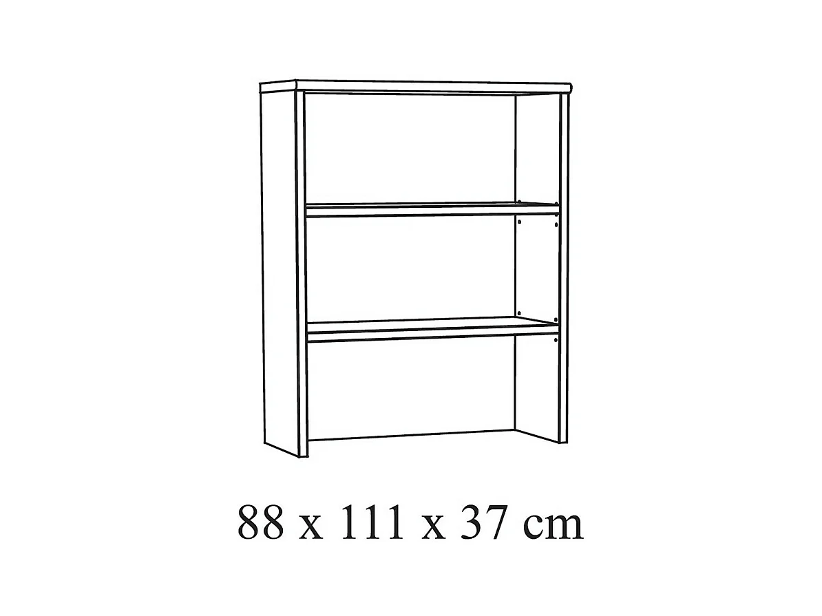 Commode DANY – 3 tiroirs avec module 3 étagères chêne clair