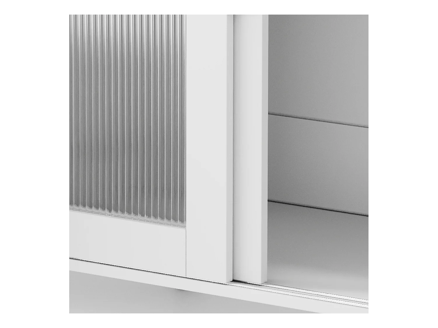 Ilot central de cuisine mobile - plateau extensible - 2 tiroirs et 2 portes coulissante - MDF - Blanc