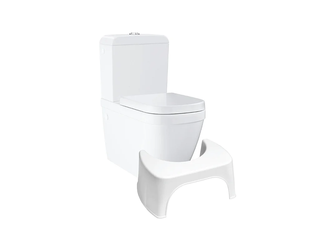 WC à poser sans bride GROHE Euro Ceramic + Tabouret physiologique Blanc