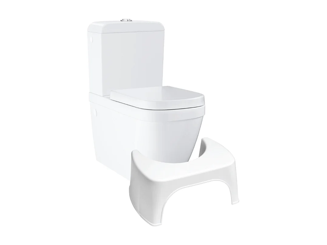 WC à poser sans bride GROHE Euro Ceramic + Tabouret physiologique Blanc