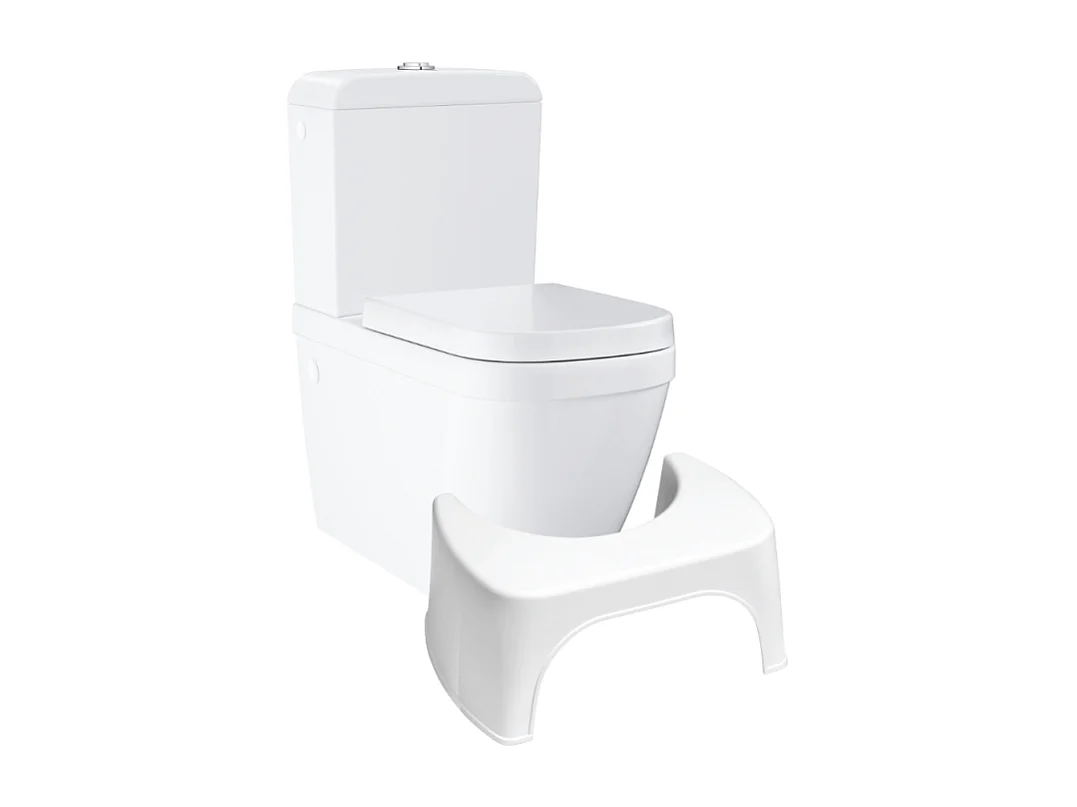WC à poser sans bride GROHE Euro Ceramic + Tabouret physiologique Blanc