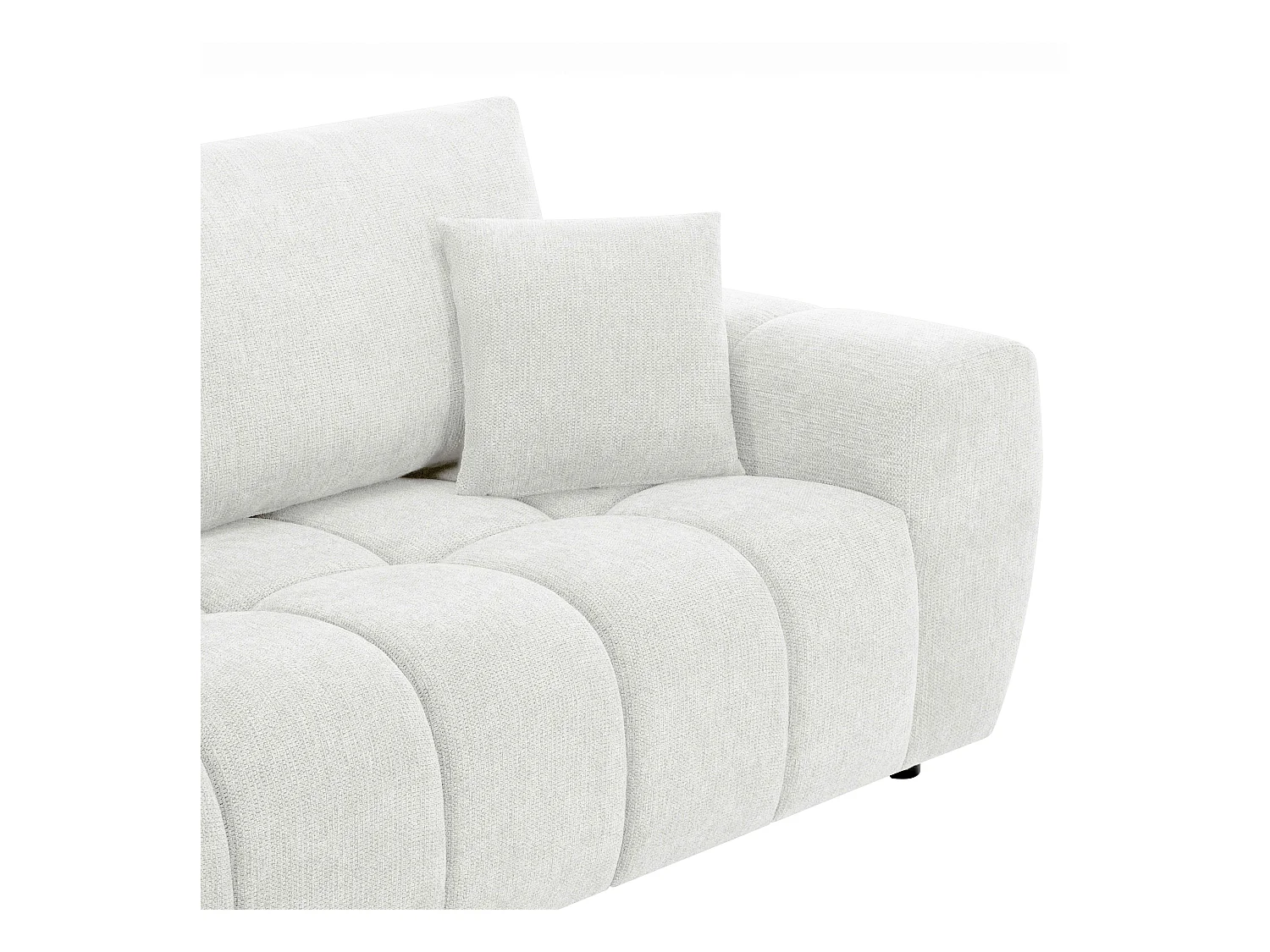 Canapé droit 3 places écru