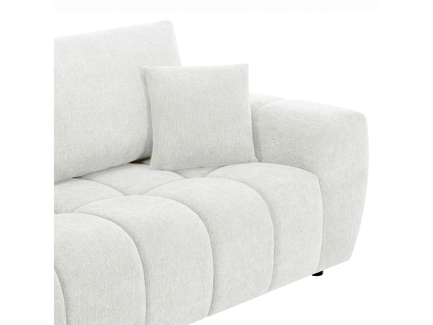 3-zits rechte ecru bank L 238 cm