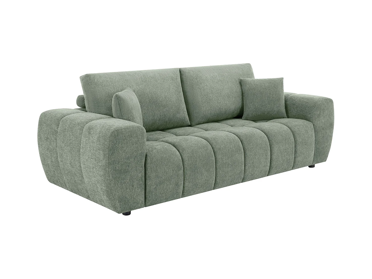 Canapé droit 3 places vert