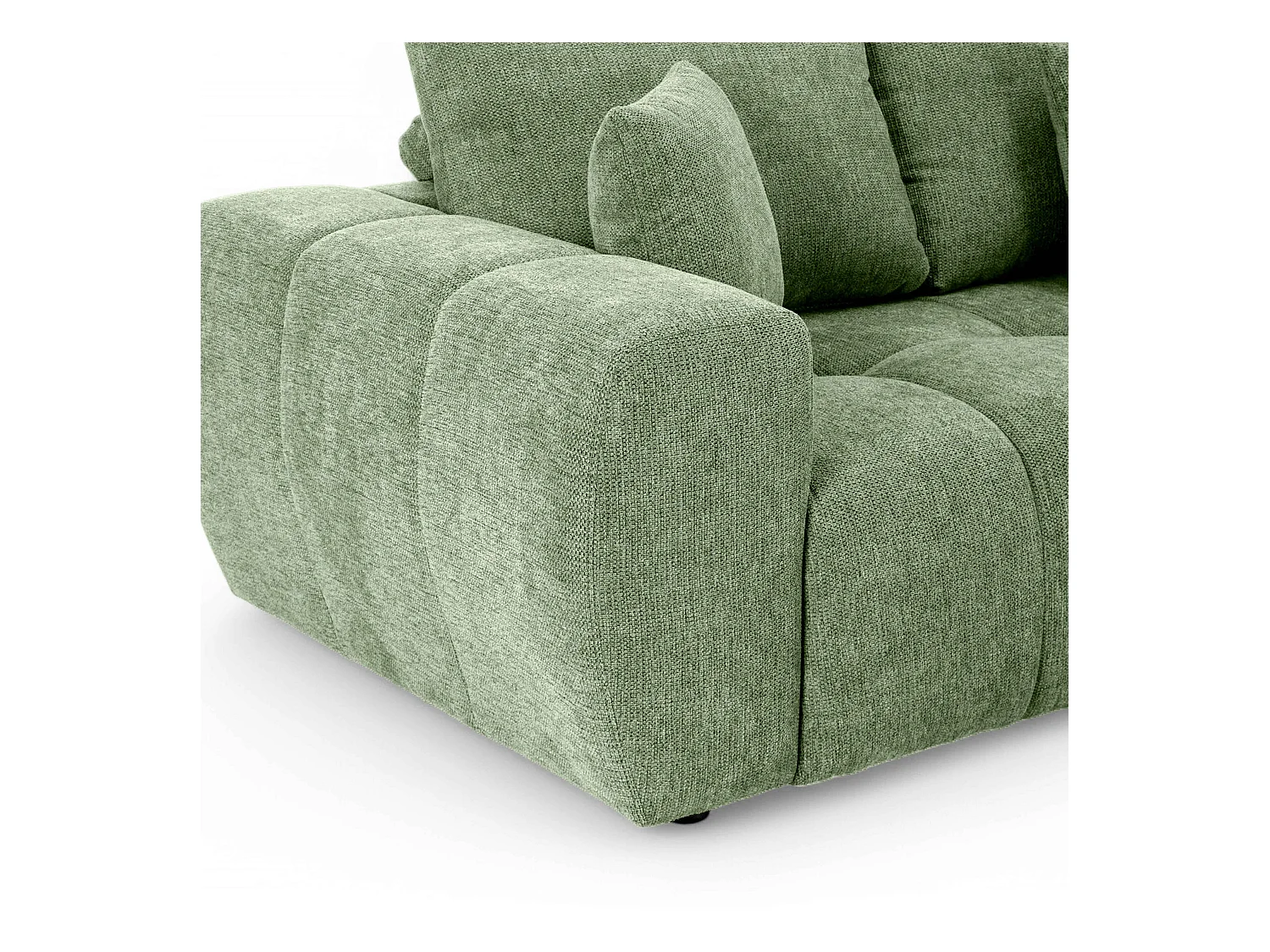 Canapé droit 3 places vert