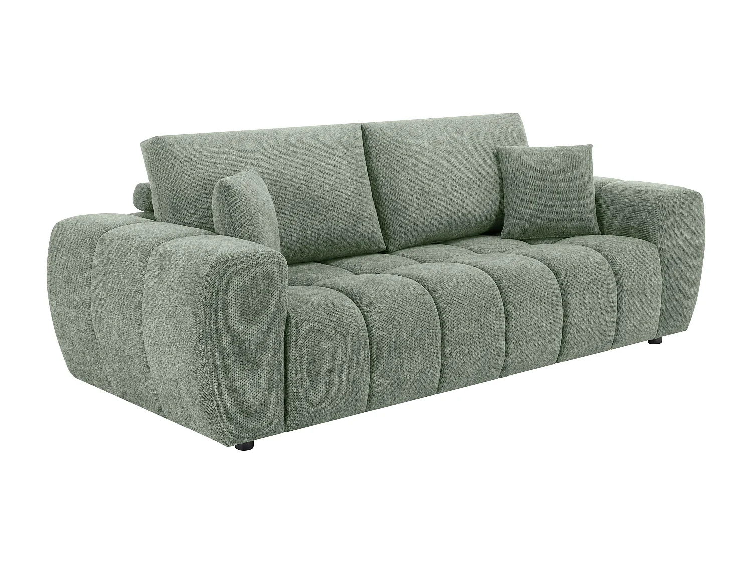 Canapé droit 3 places vert L 238 cm