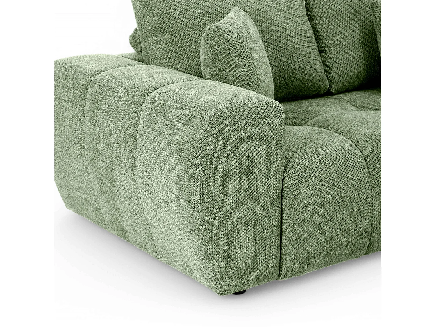 Canapé droit 3 places vert L 238 cm