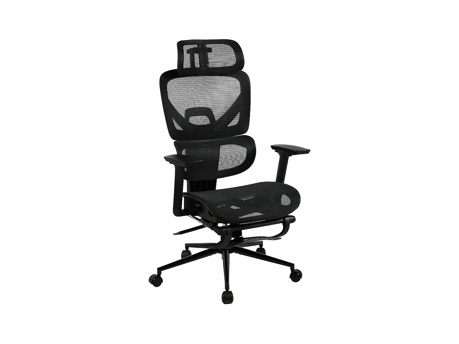 Chaise de bureau - Tissu - Noir - Beresford