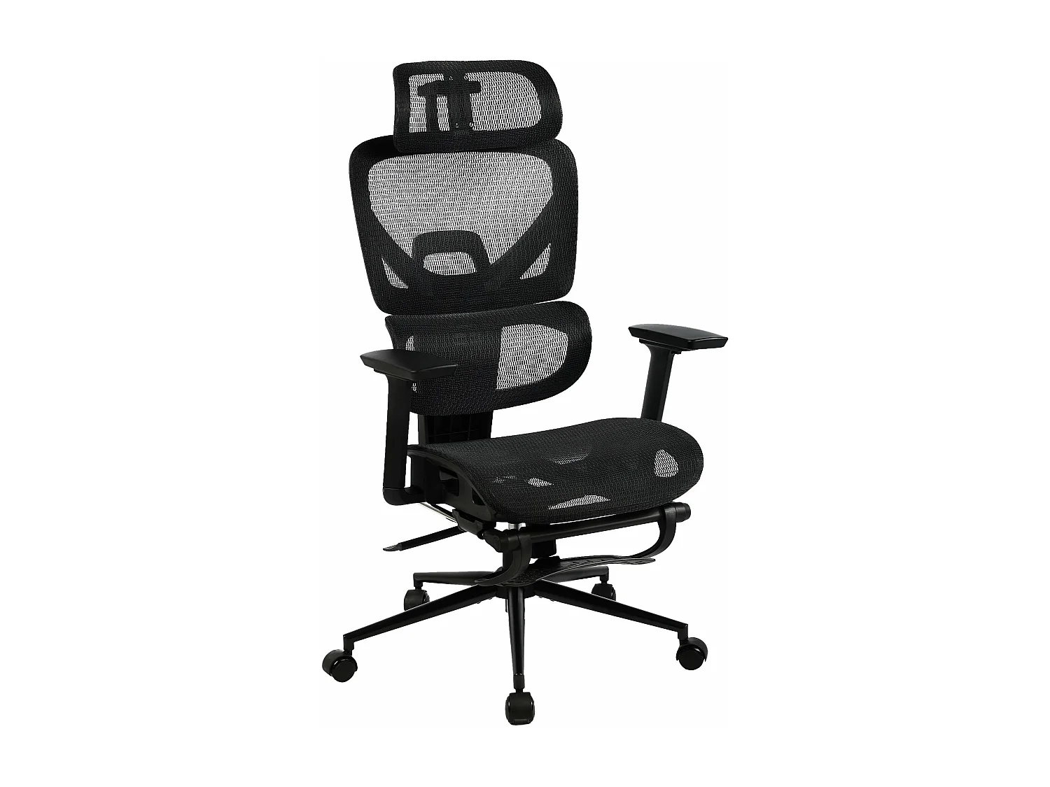 Chaise de bureau - Tissu - Noir - Beresford