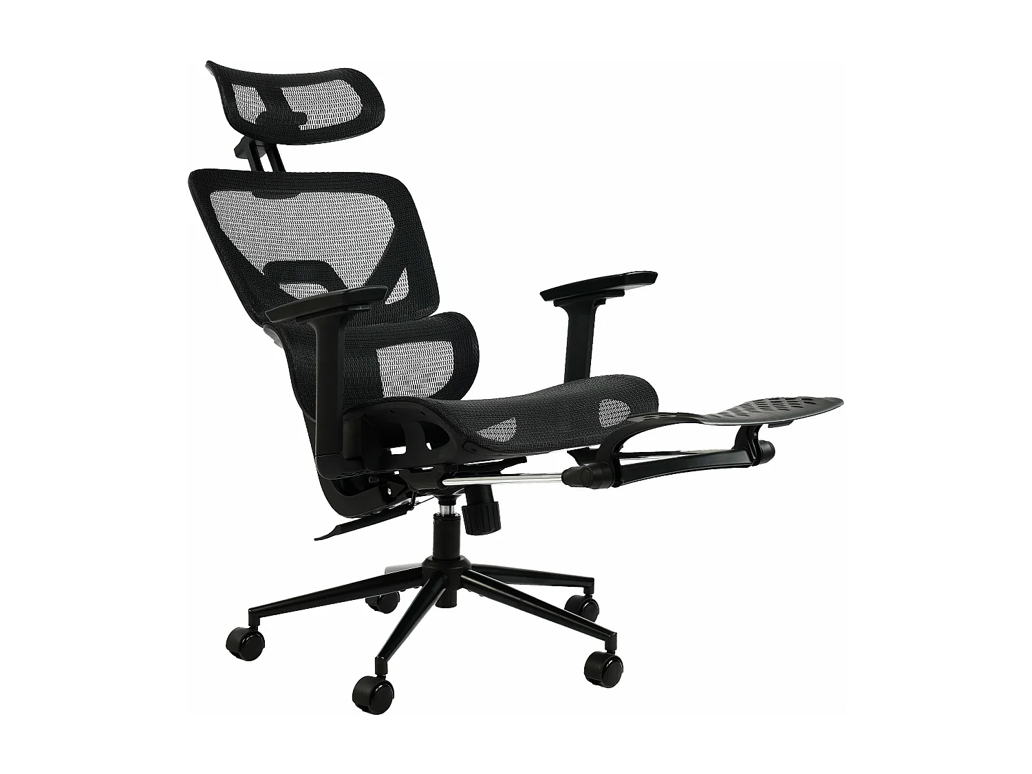 Chaise de bureau - Tissu - Noir - Beresford