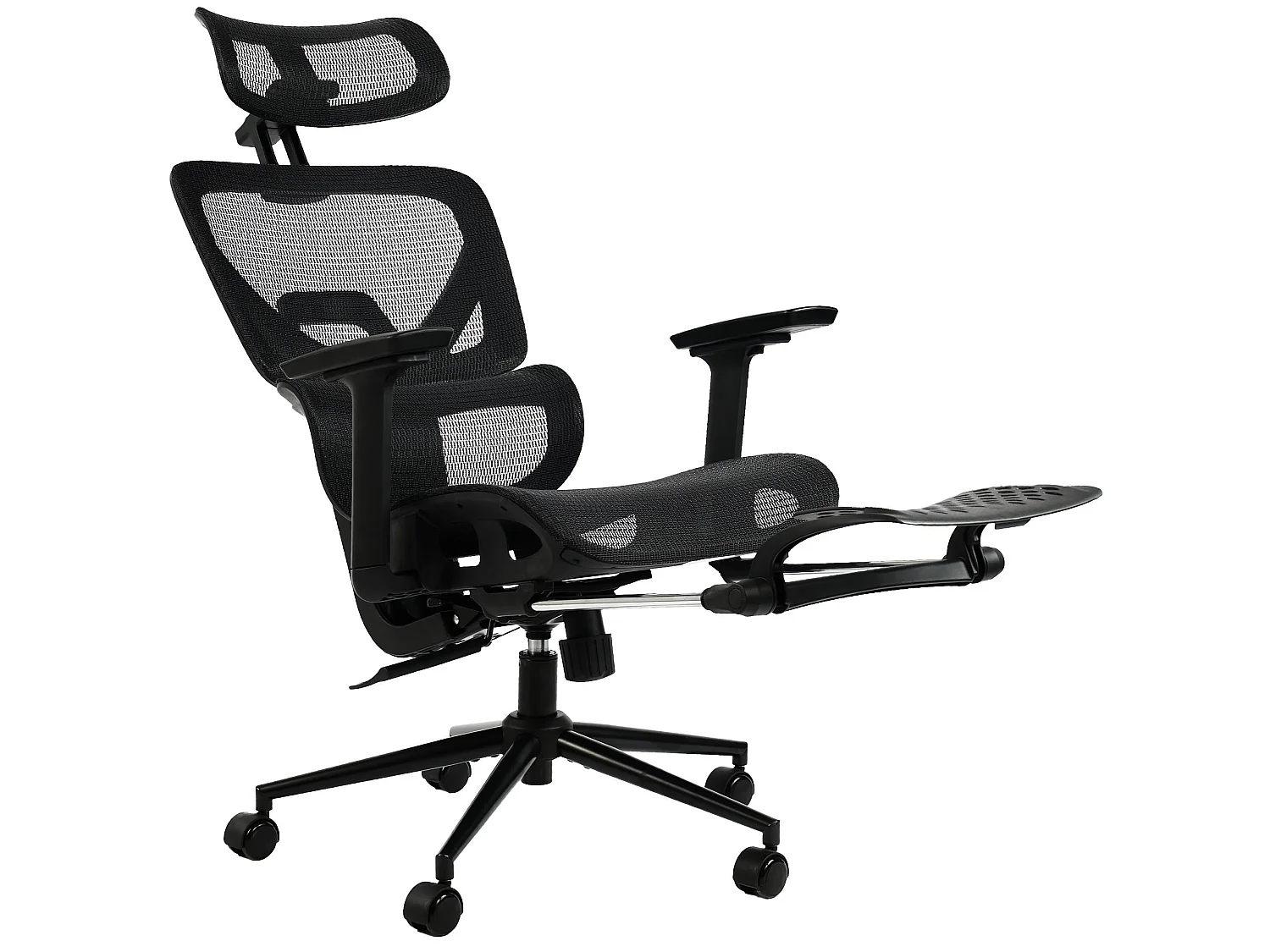 Chaise de bureau - Tissu & Noir - Noir - Beresford