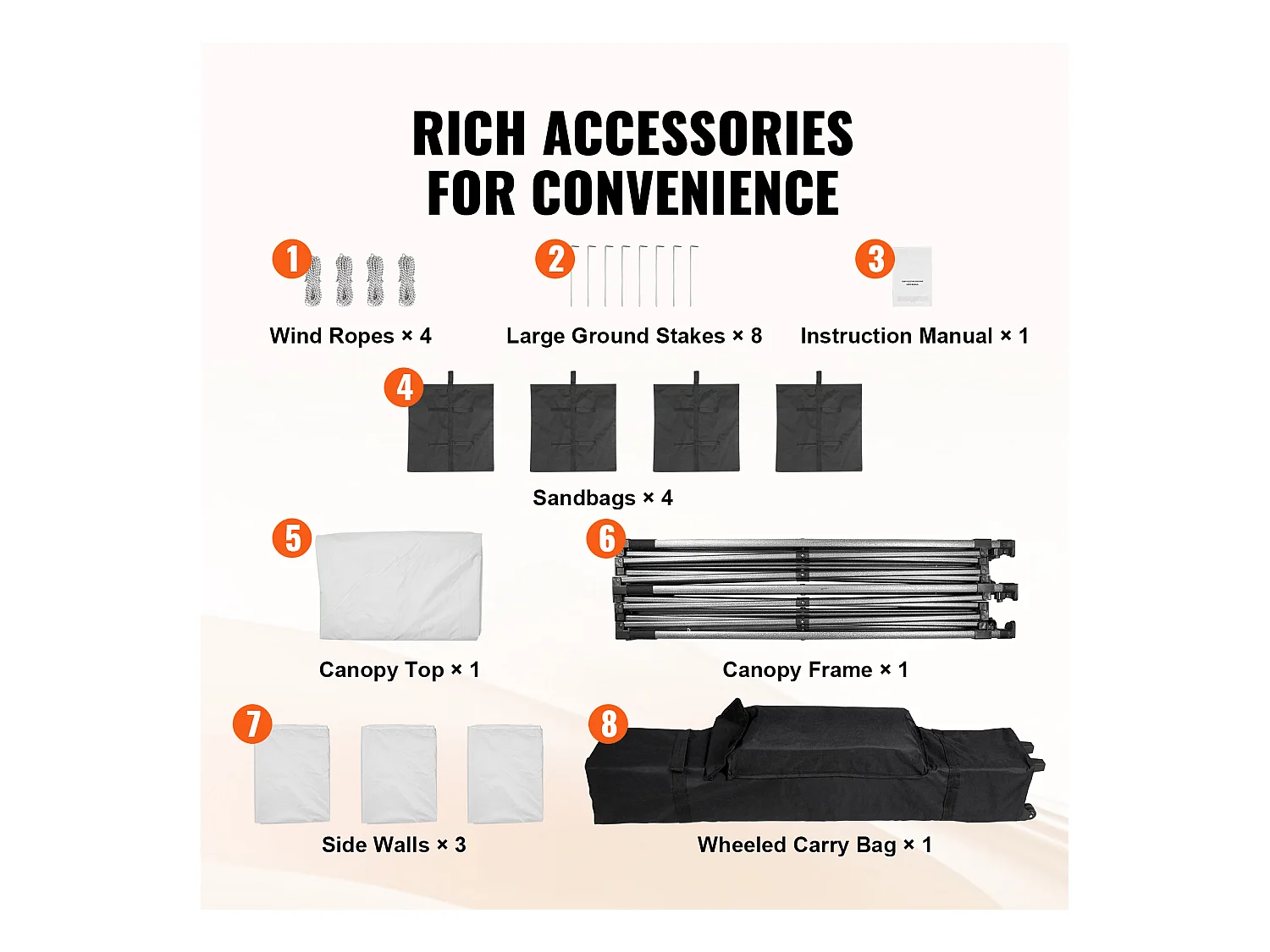 Tonnelle SucceBuy Auvent Pop-Up Blanc de 3 x 3 m avec Parois Latérales, Sac