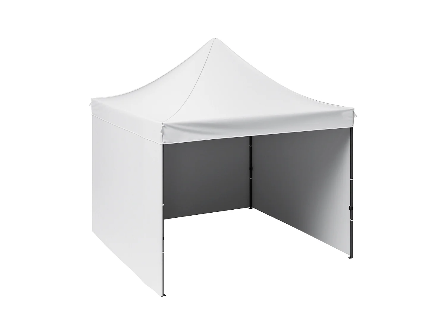 Tonnelle SucceBuy Auvent Pop-Up Blanc de 3 x 3 m avec Parois Latérales, Sac