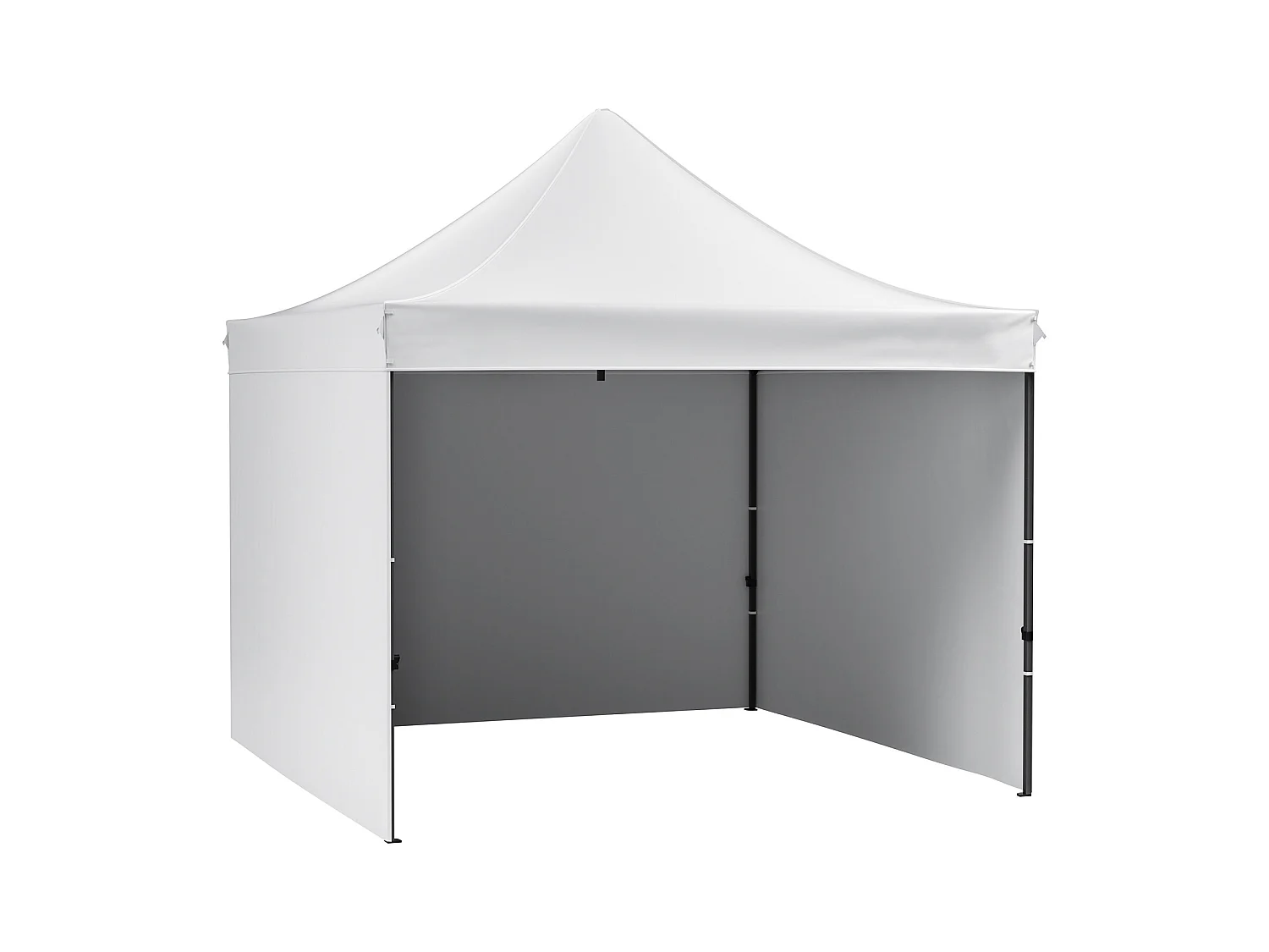 Tonnelle SucceBuy Auvent Pop-Up Blanc de 3 x 3 m avec Parois Latérales, Sac