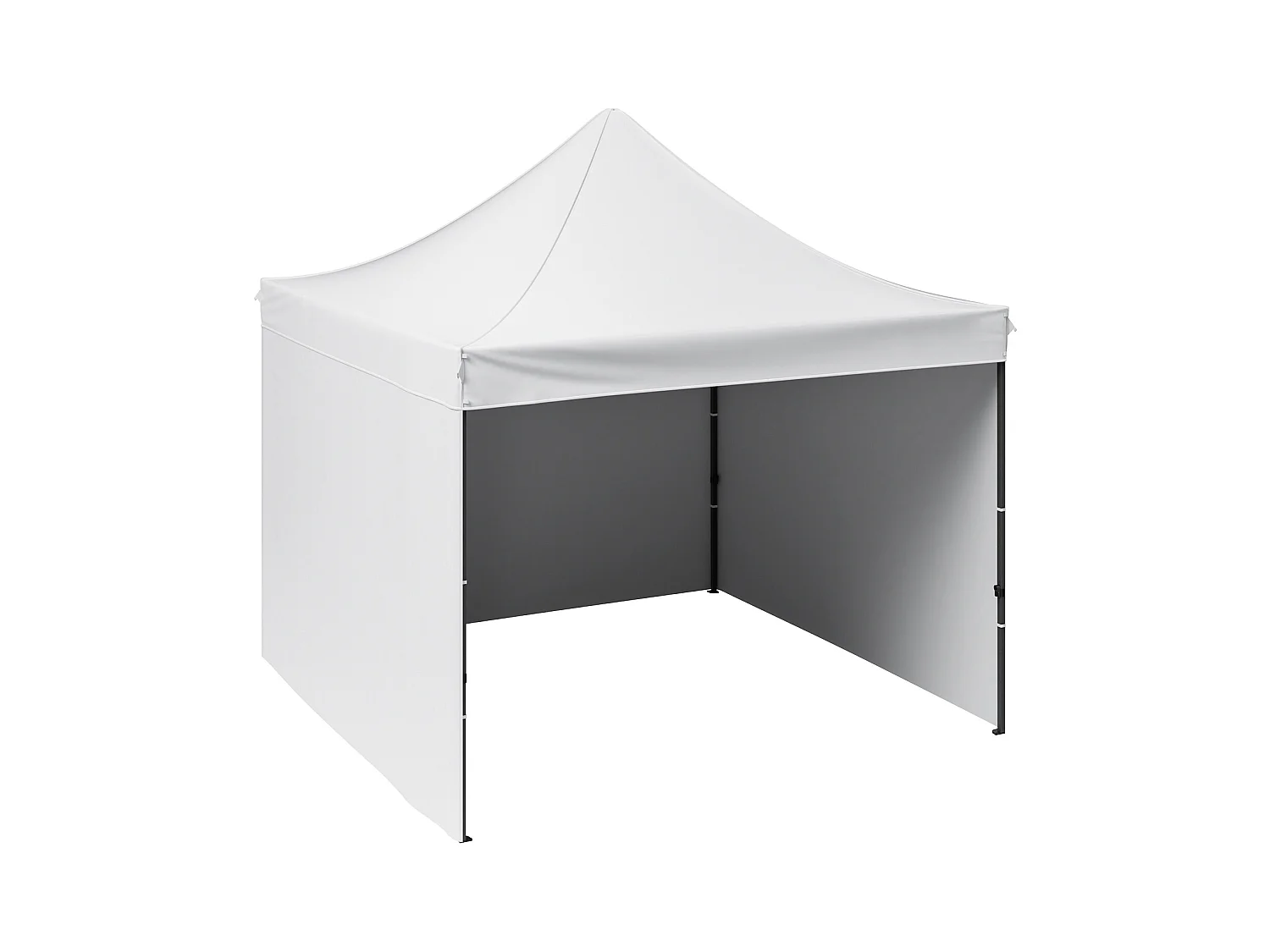 Tonnelle SucceBuy Auvent Pop-Up Blanc de 3 x 3 m avec Parois Latérales, Sac