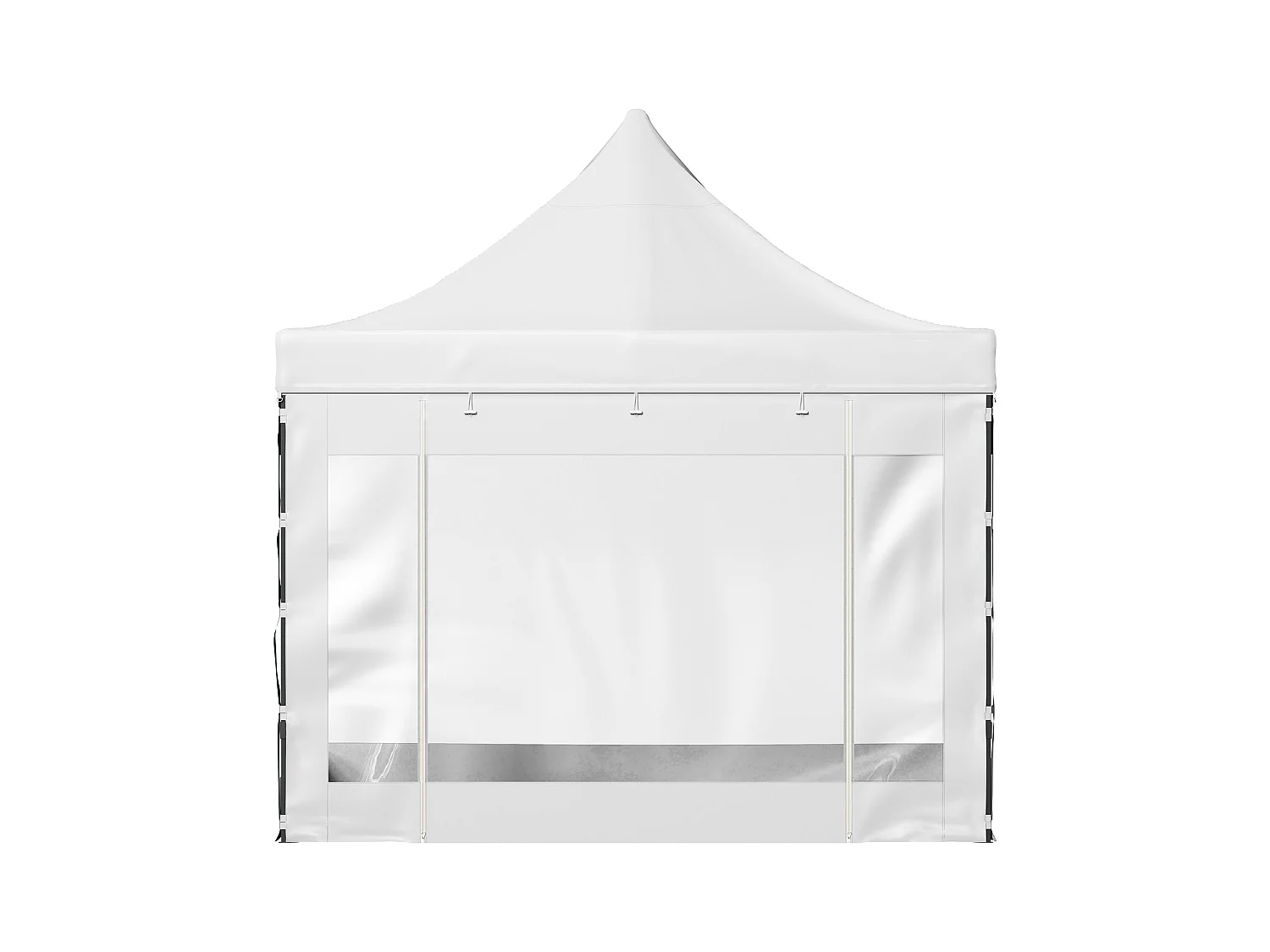 Tonnelle SucceBuy Tente à Baldaquin Escamotable Gazebo D'extérieur 10 x 10 Pi Parois Latérales Blanc