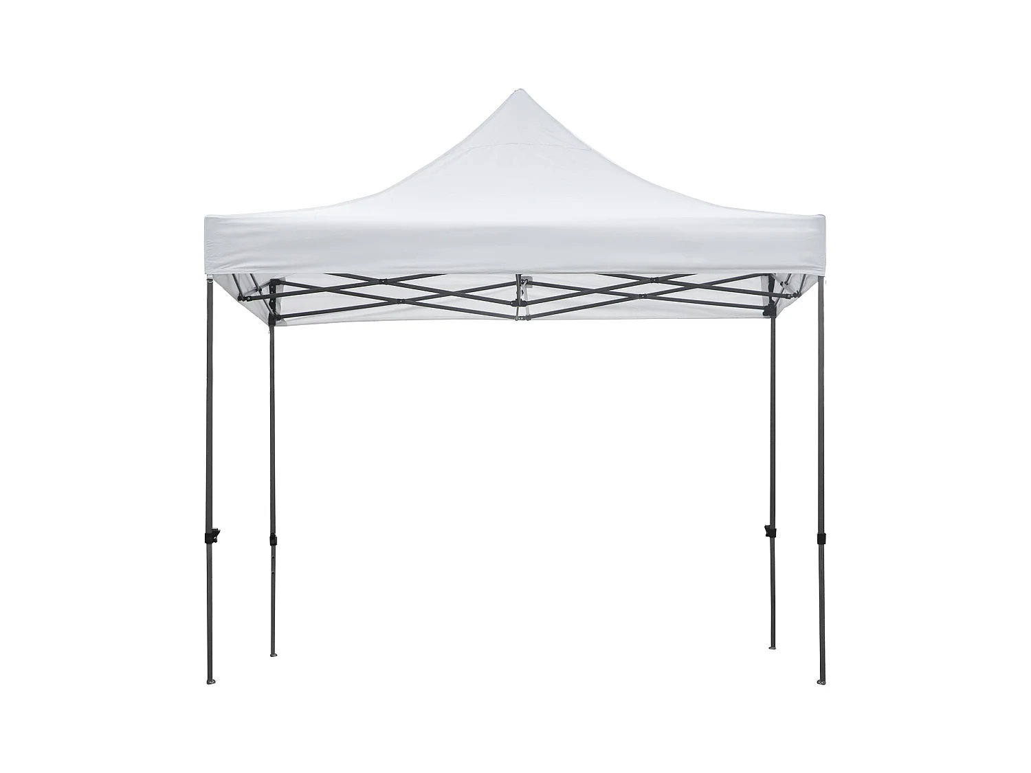 Tonnelle SucceBuy Tente à Baldaquin Escamotable Gazebo D'extérieur 10 x 10 Pi Parois Latérales Blanc