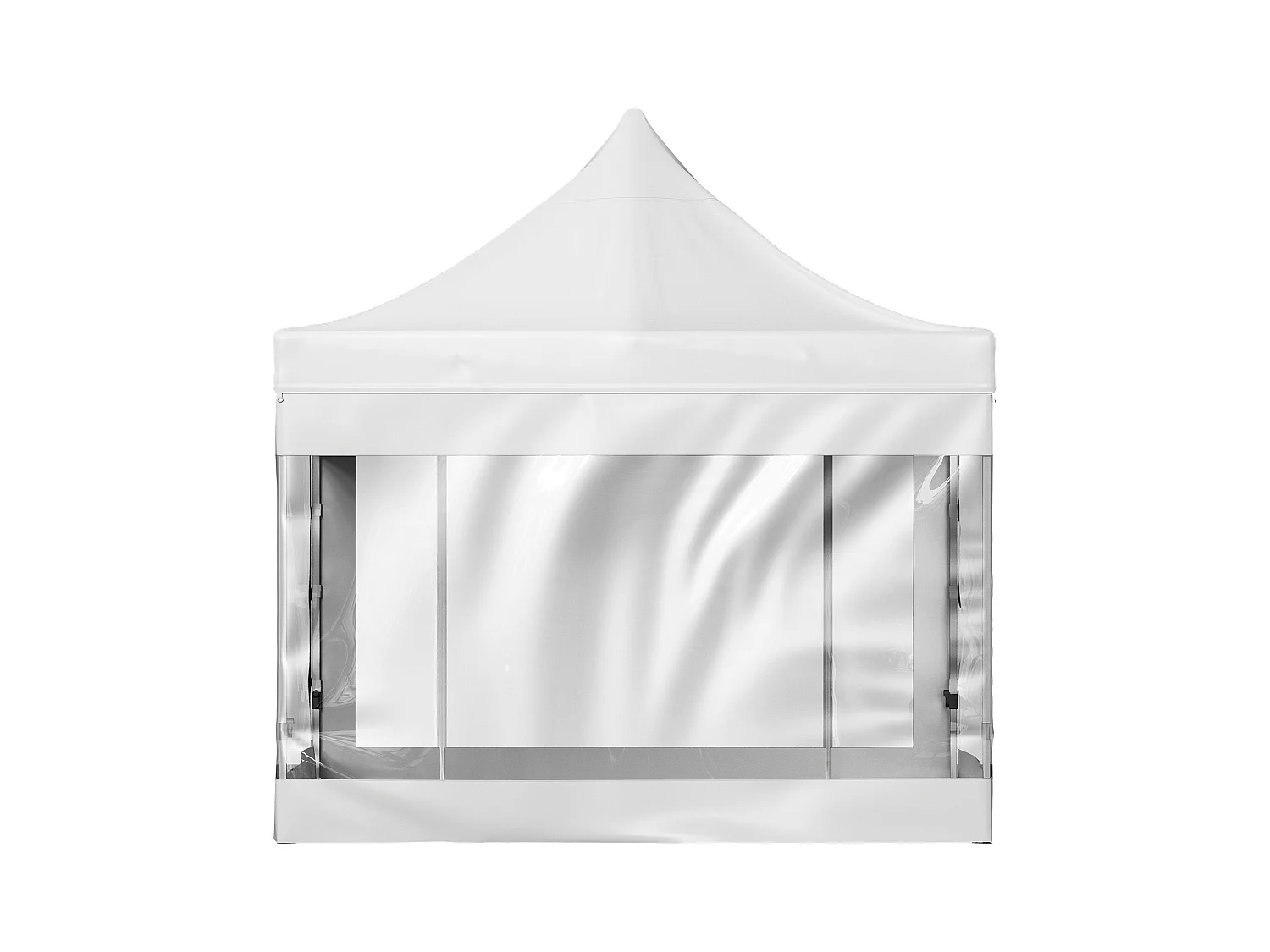 Tonnelle SucceBuy Tente à Baldaquin Escamotable Gazebo D'extérieur 10 x 10 Pi Parois Latérales Blanc