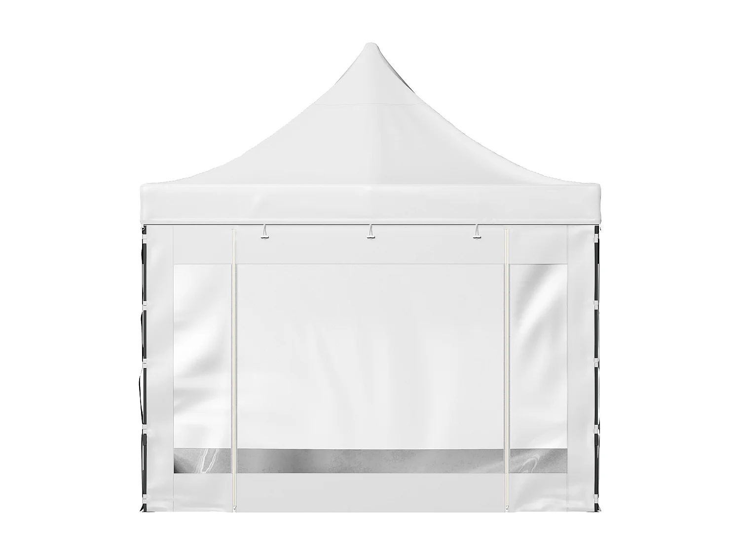 Tonnelle SucceBuy Tente à Baldaquin Escamotable Gazebo D'extérieur 10 x 10 Pi Parois Latérales Blanc