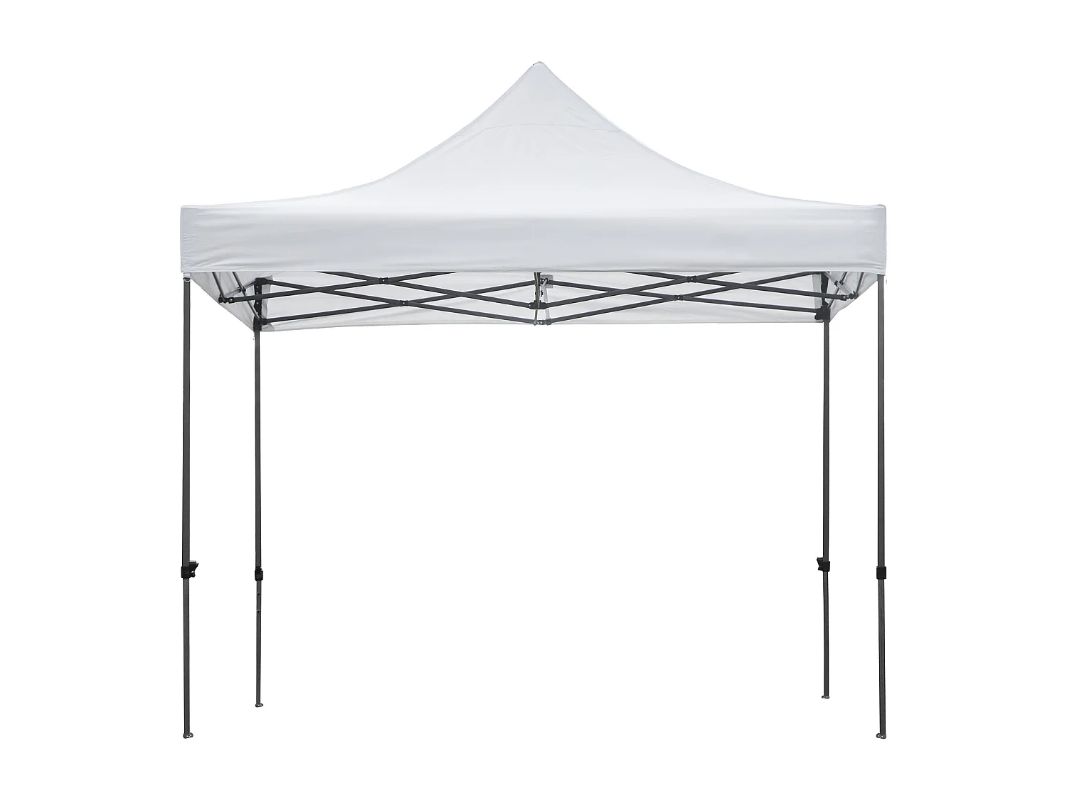 Tonnelle SucceBuy Tente à Baldaquin Escamotable Gazebo D'extérieur 10 x 10 Pi Parois Latérales Blanc