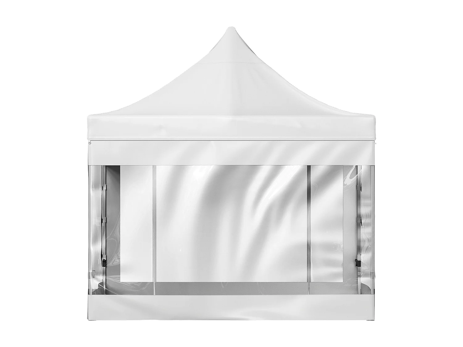 Tonnelle SucceBuy Tente à Baldaquin Escamotable Gazebo D'extérieur 10 x 10 Pi Parois Latérales Blanc