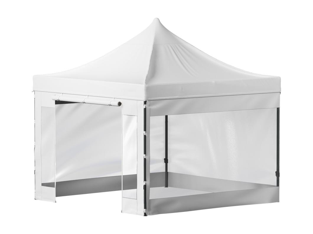 Pop-Up-Überdachungszelt SucceBuy , Pavillon für den Außenbereich, 3,0 x 3,0 m, Seitenwände weiß