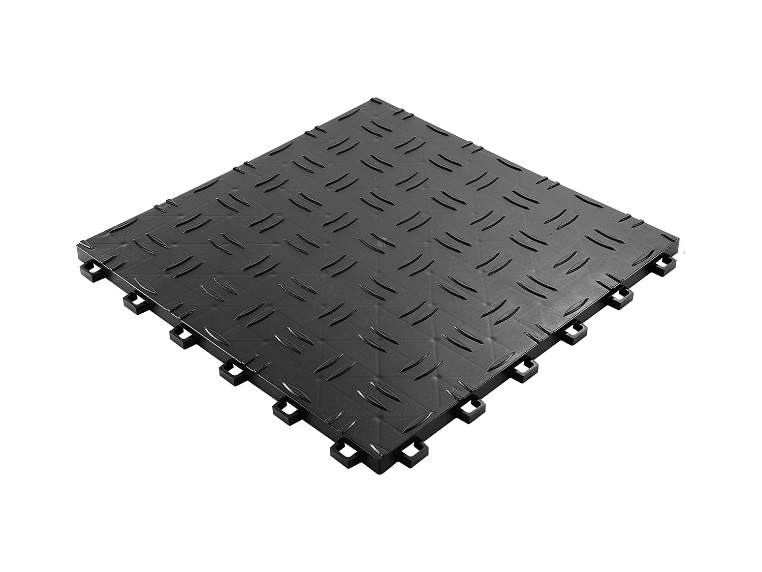 Dalles de Garage SucceBuy Lot de 25 Carreaux de Garage à Emboîter 30.48x30.48 CM Noir