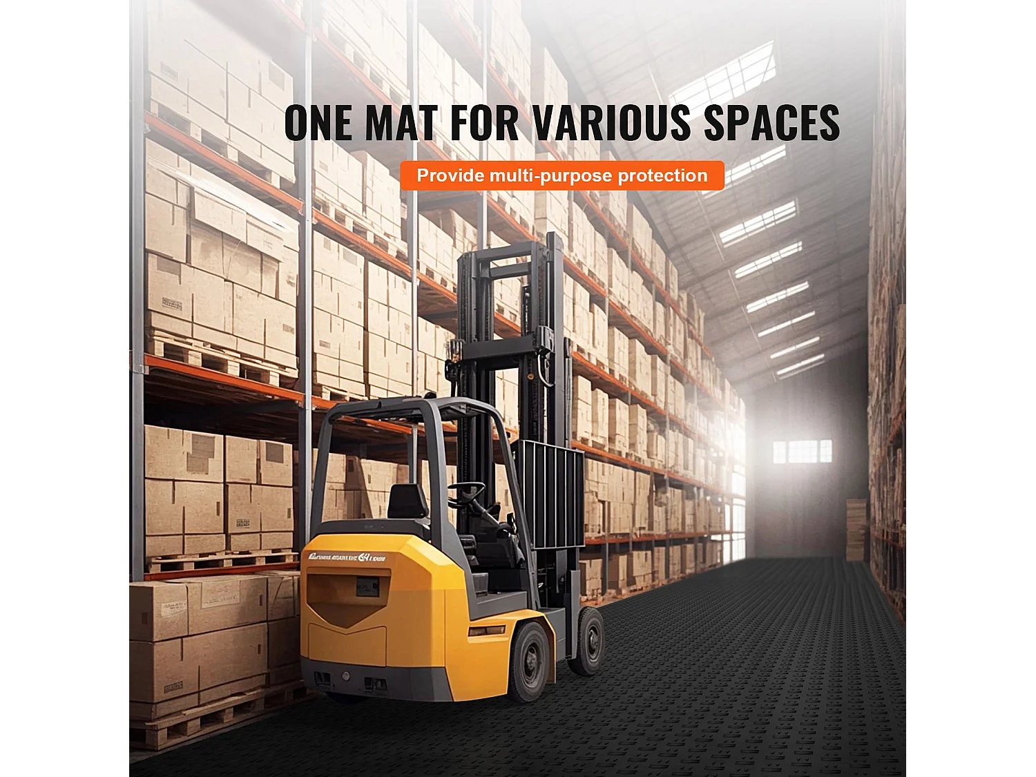 Dalles de Garage SucceBuy Lot de 25 Carreaux de Garage à Emboîter 30.48x30.48 CM Noir