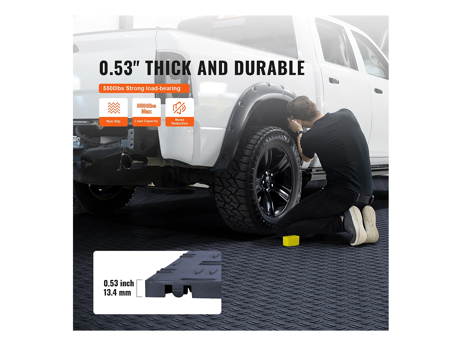 Garagetegels SucceBuy In Elkaar Grijpende Garagetegels 30.48 x 30.48 CM, Verpakking Van 25, Grijze Vloer