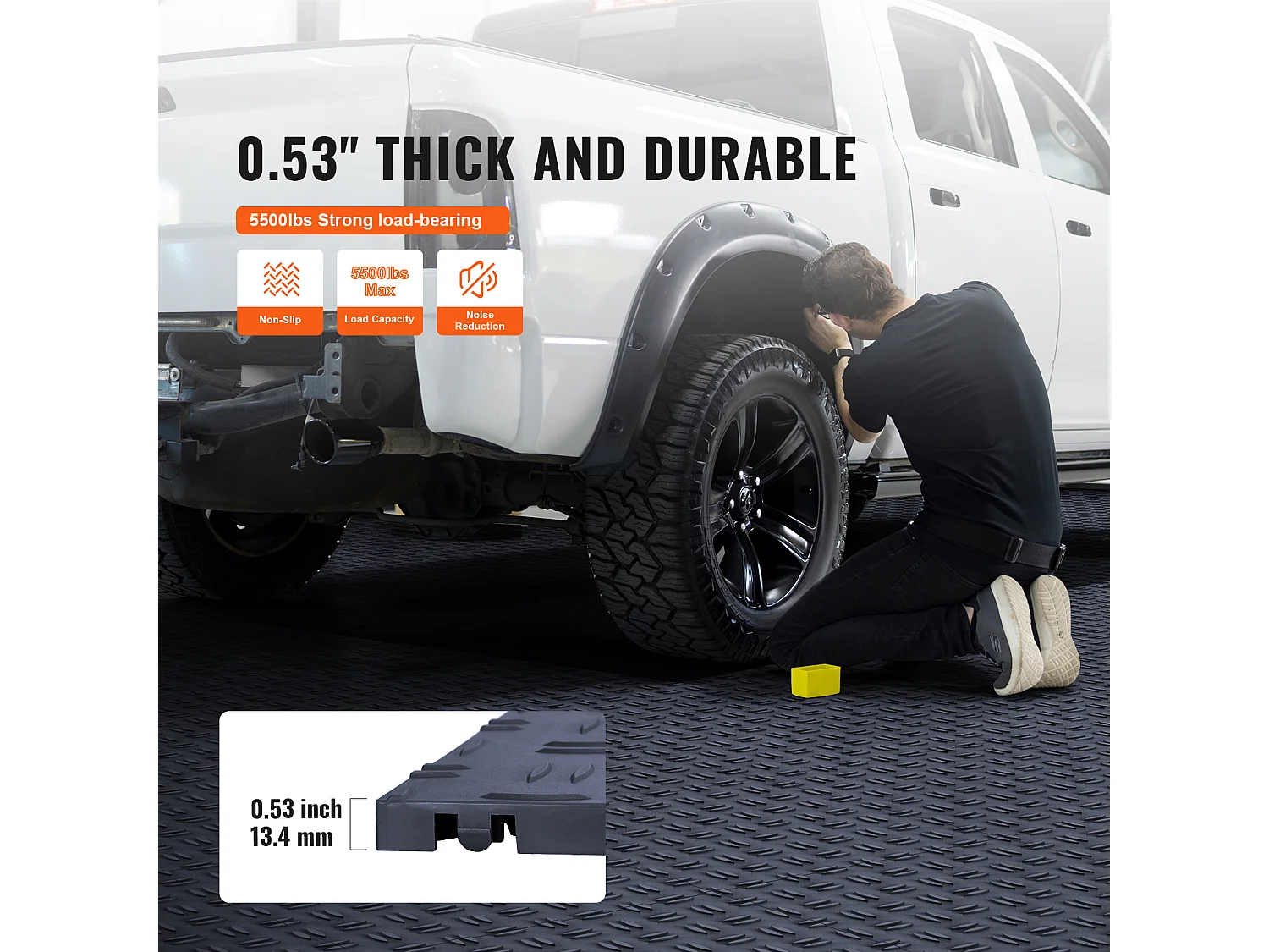 Dalles de Garage SucceBuy Emboîtables 30.48 x 30.48 cm, Paquet de 25, Revêtement de Sol Gris