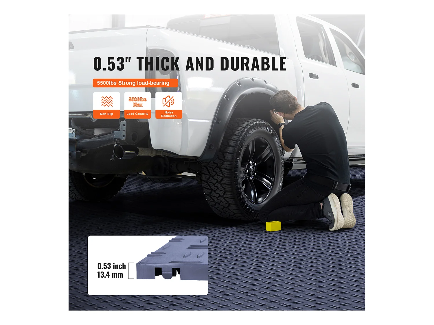 50-pack 30,48 x 30,48 cm Zwarte in Elkaar Grijpende Garagevloertegels SucceBuy