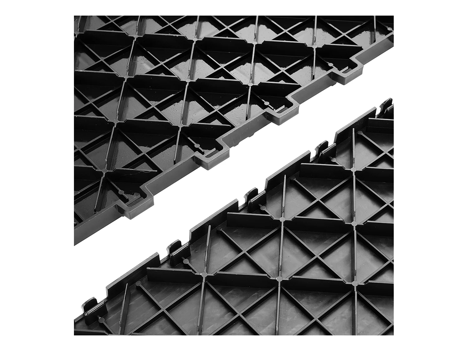 50-pack 30,48 x 30,48 cm Zwarte in Elkaar Grijpende Garagevloertegels SucceBuy