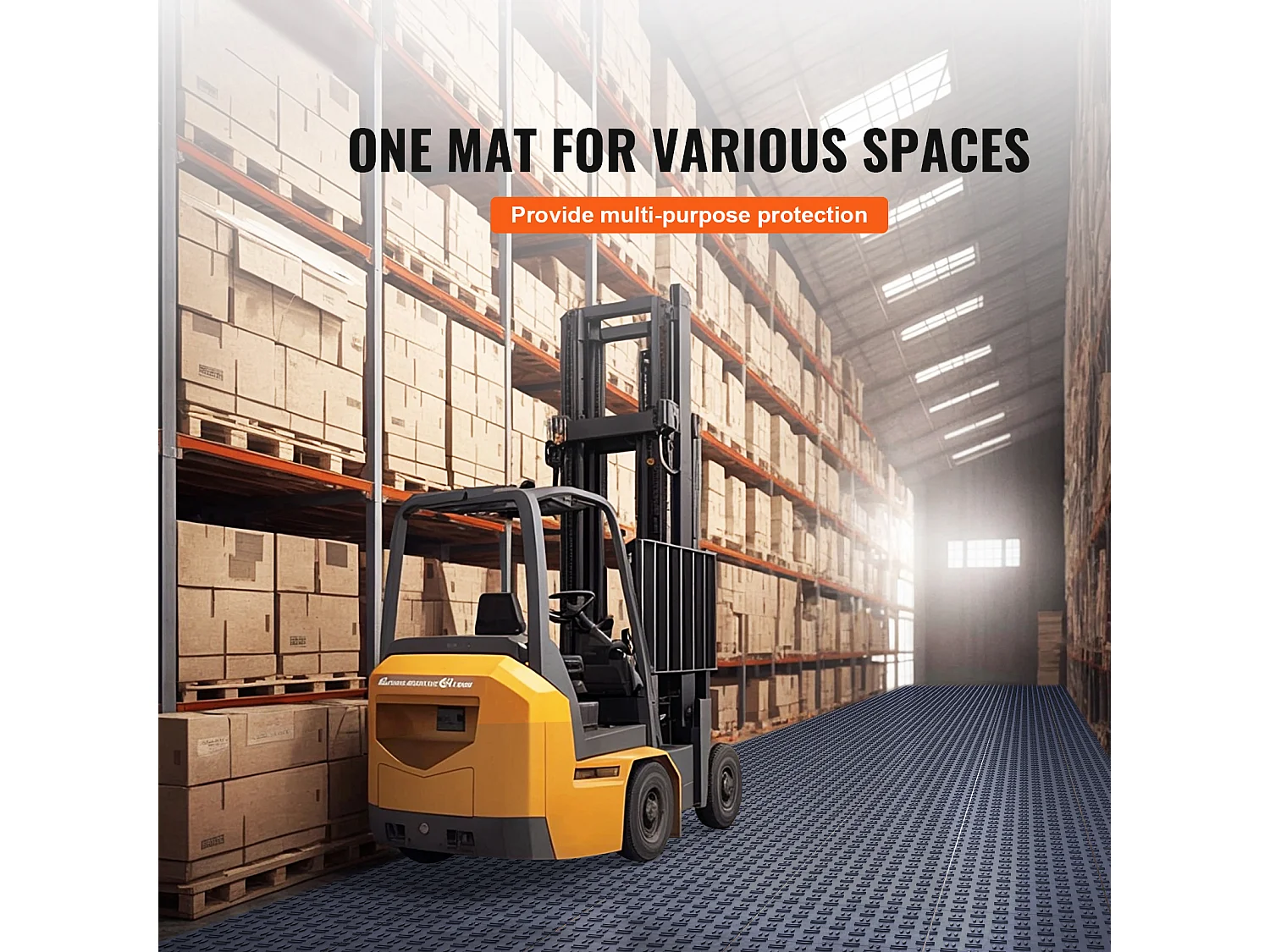 Lot de 50 Carreaux de Sol à Emboîter pour Garage SucceBuy 30.48 x 30.48 CM Noir