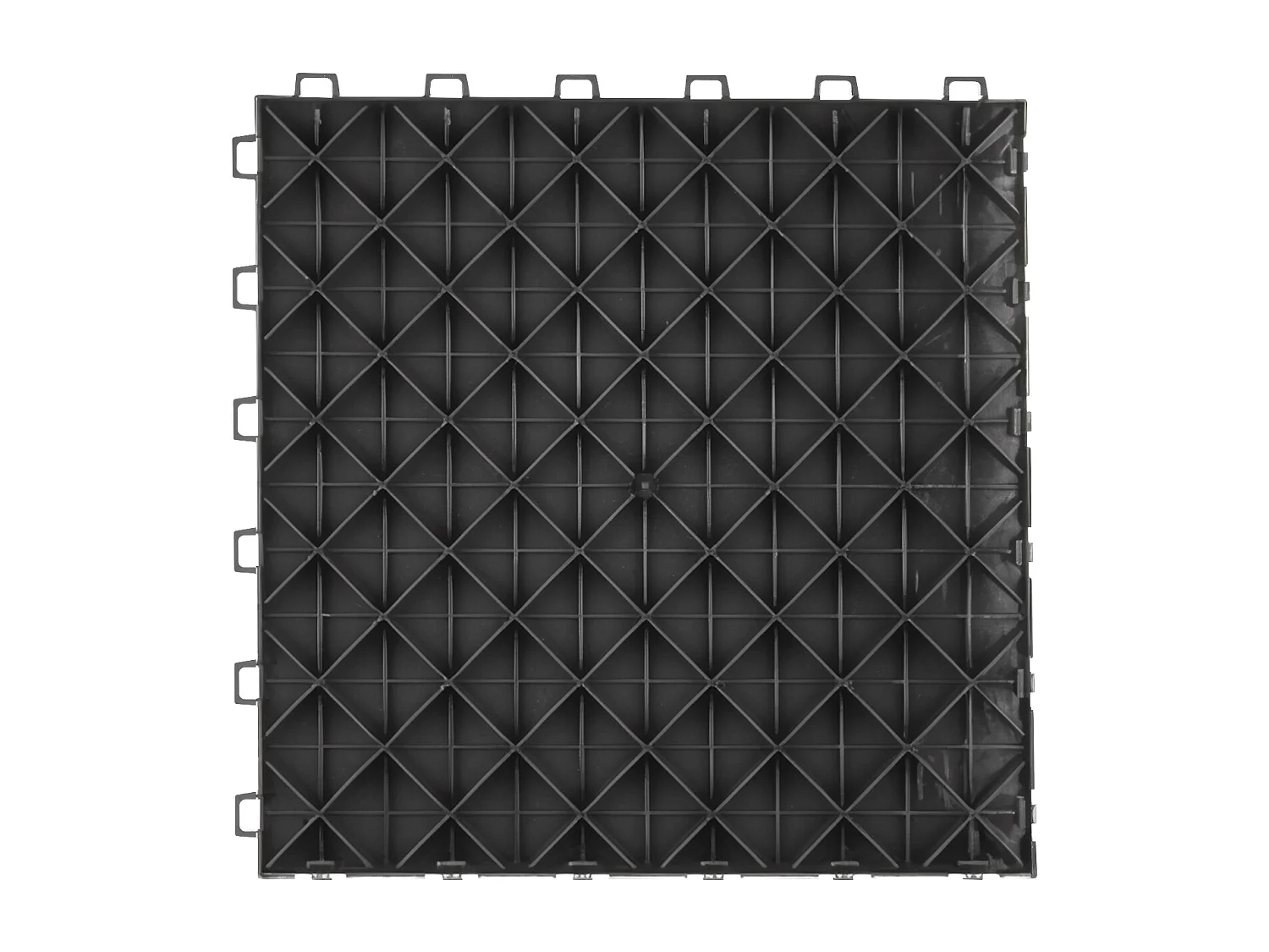 Lot de 50 Carreaux de Sol à Emboîter pour Garage SucceBuy 30.48 x 30.48 CM Noir