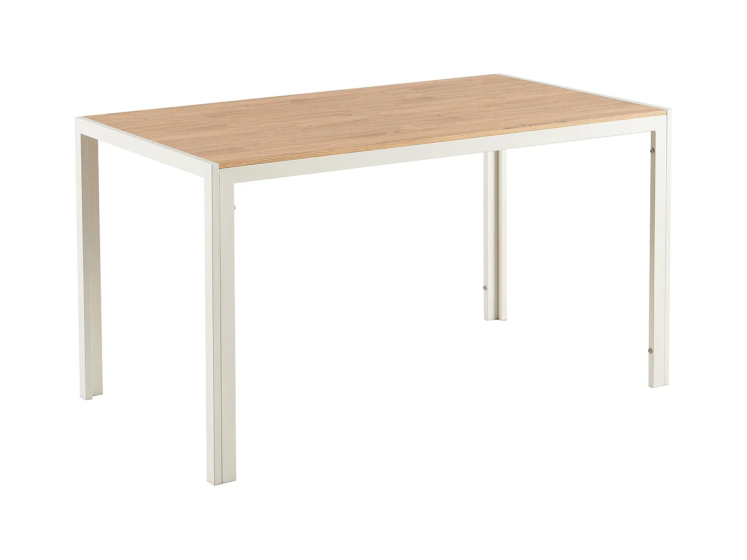 Table à manger rectangulaire en MDF blanc