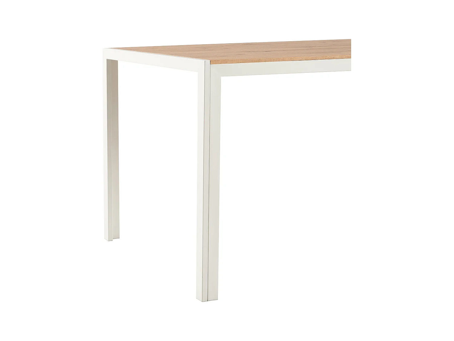 Table à manger rectangulaire en MDF blanc