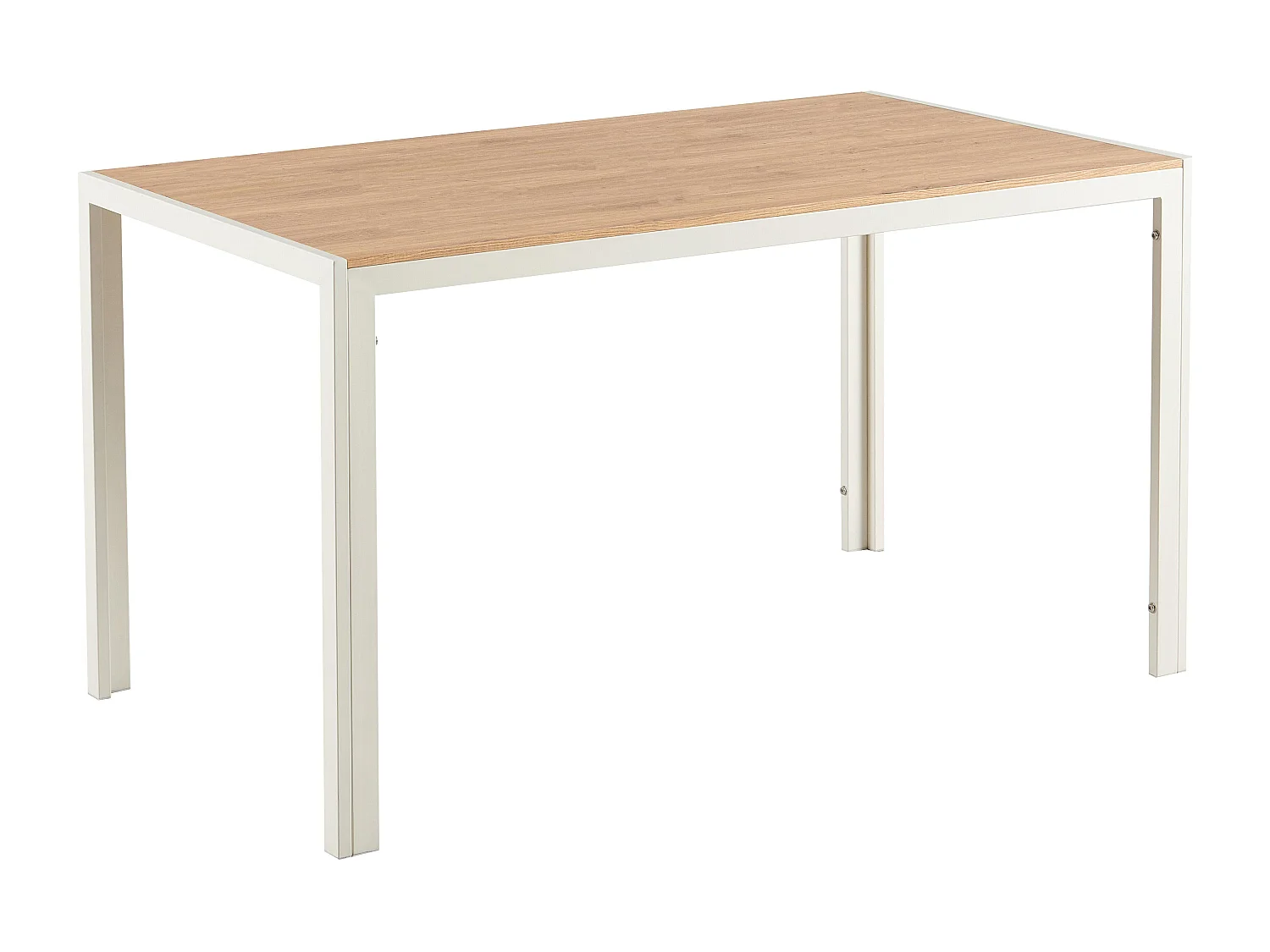Table à manger rectangulaire en MDF blanc