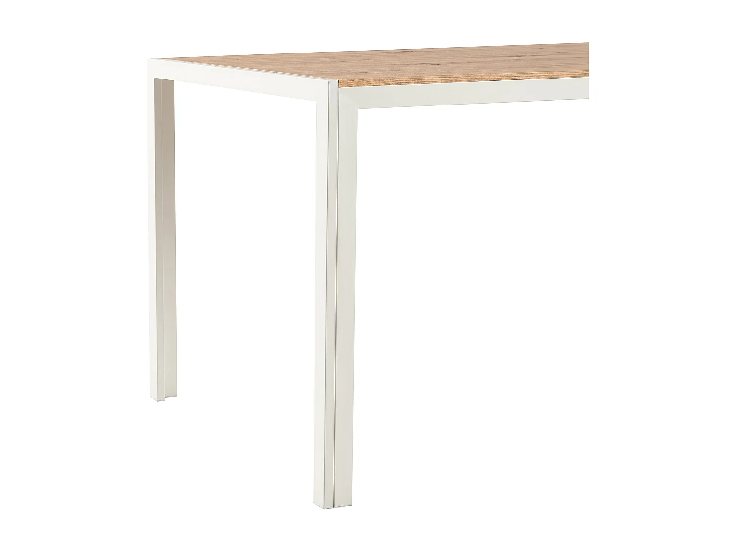Table à manger rectangulaire en MDF blanc
