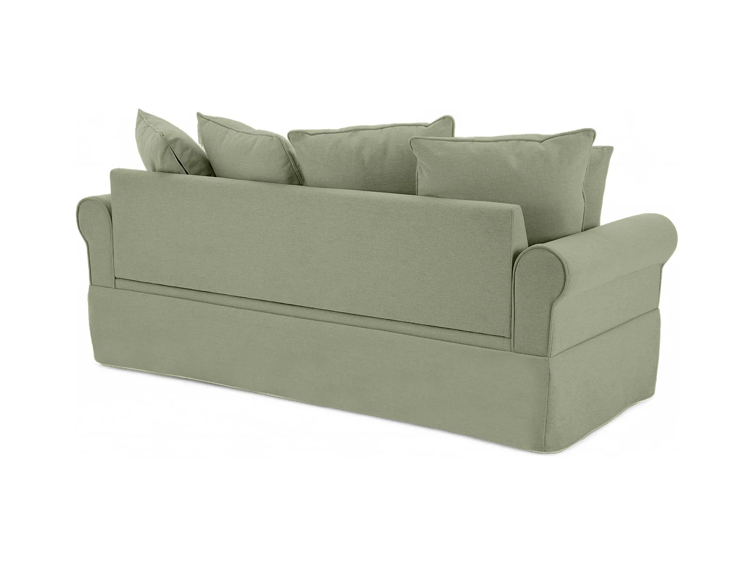 Canapé droit 3 places en polyester vert