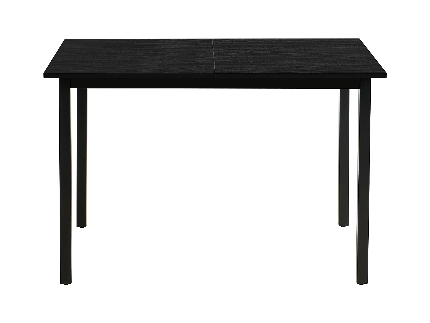 Table à manger extensible rectangulaire en MDF bois noir 120/160 cm
