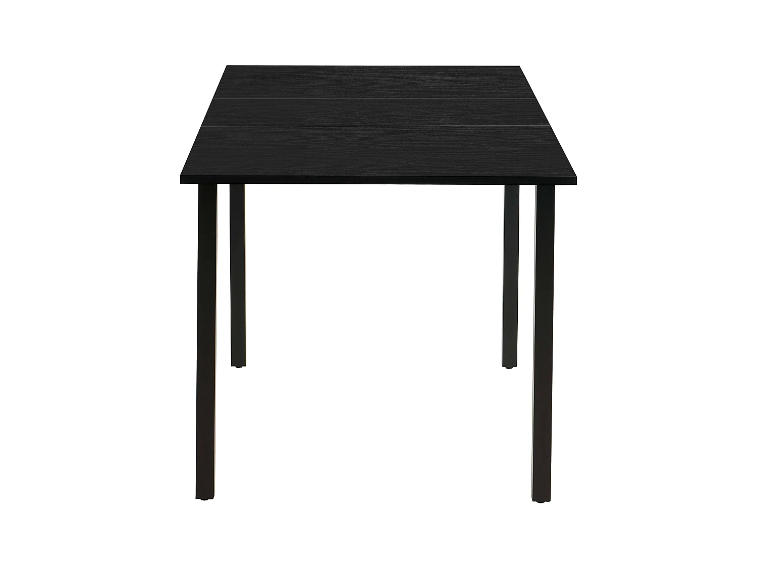 Table à manger extensible rectangulaire en MDF bois noir 120/160 cm