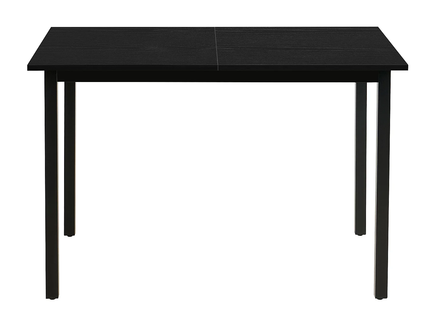 Table à manger extensible rectangulaire en MDF bois noir 120/160 cm