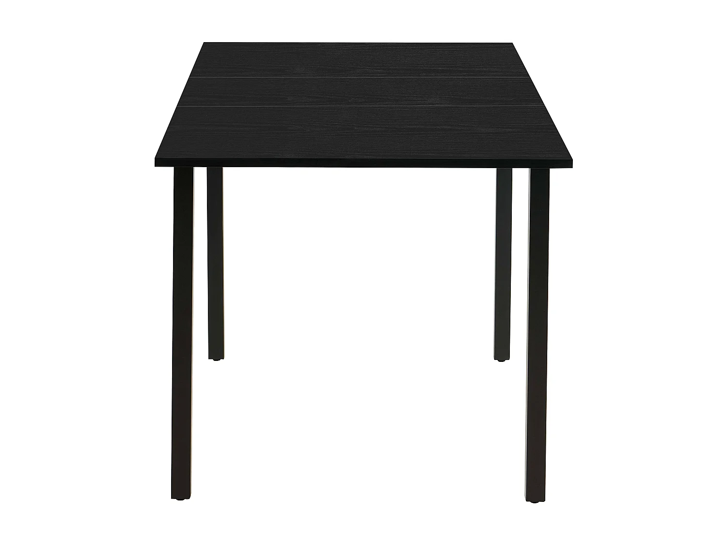 Table à manger extensible rectangulaire en MDF bois noir 120/160 cm