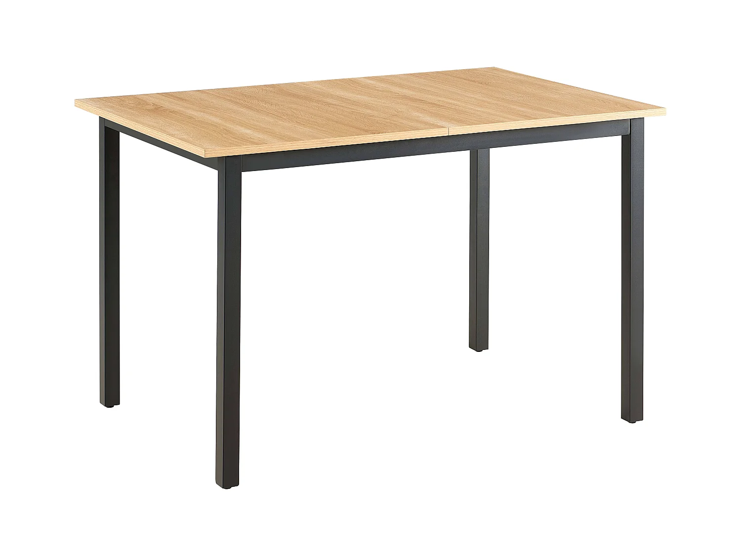 Table à manger extensible rectangulaire en MDF bois clair 120/160 cm