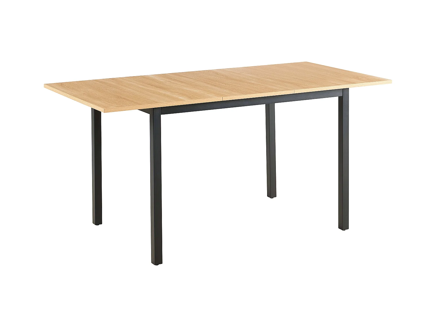 Table à manger extensible rectangulaire en MDF bois clair 120/160 cm