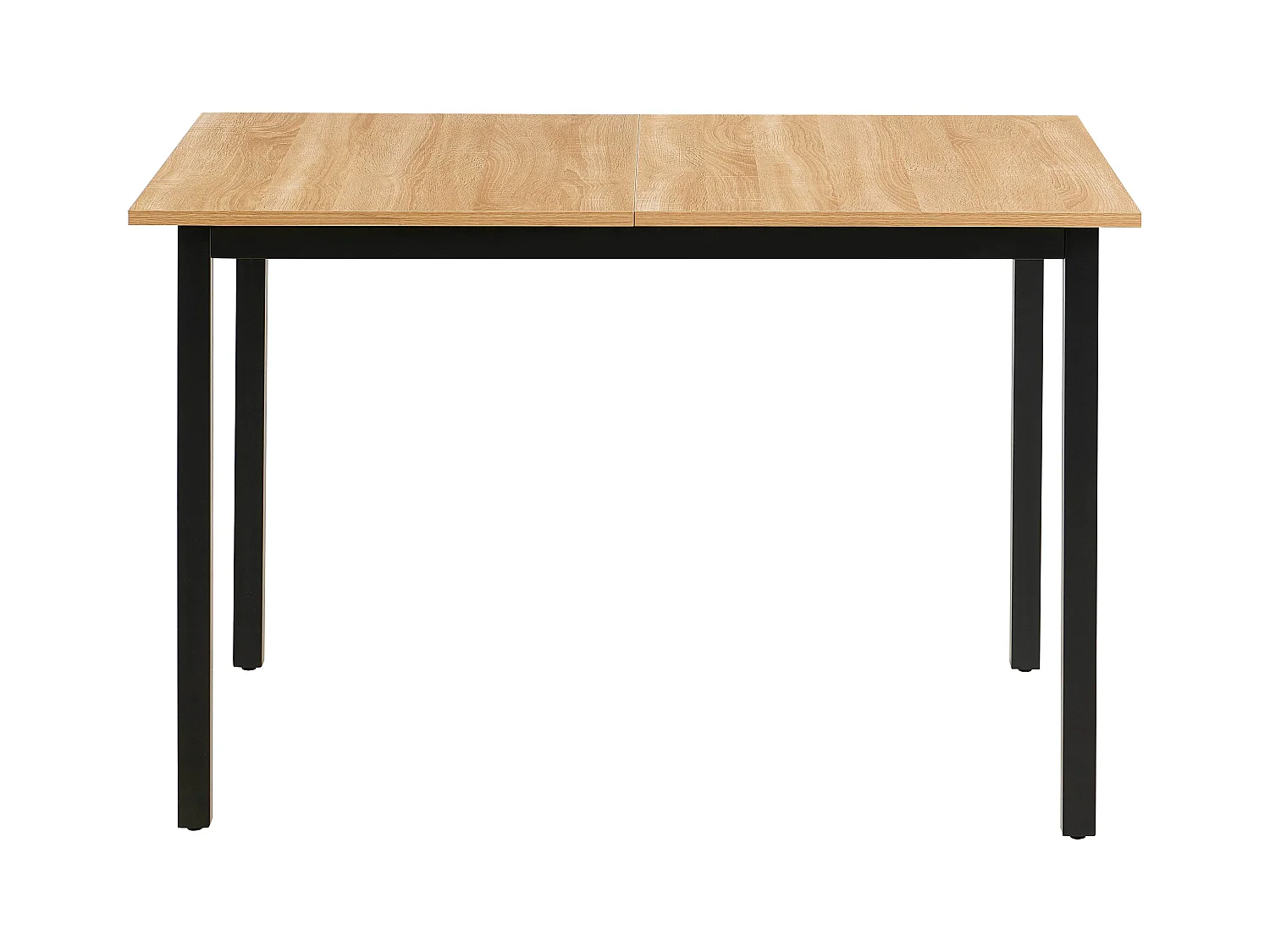 Table à manger extensible rectangulaire en MDF bois clair 120/160 cm
