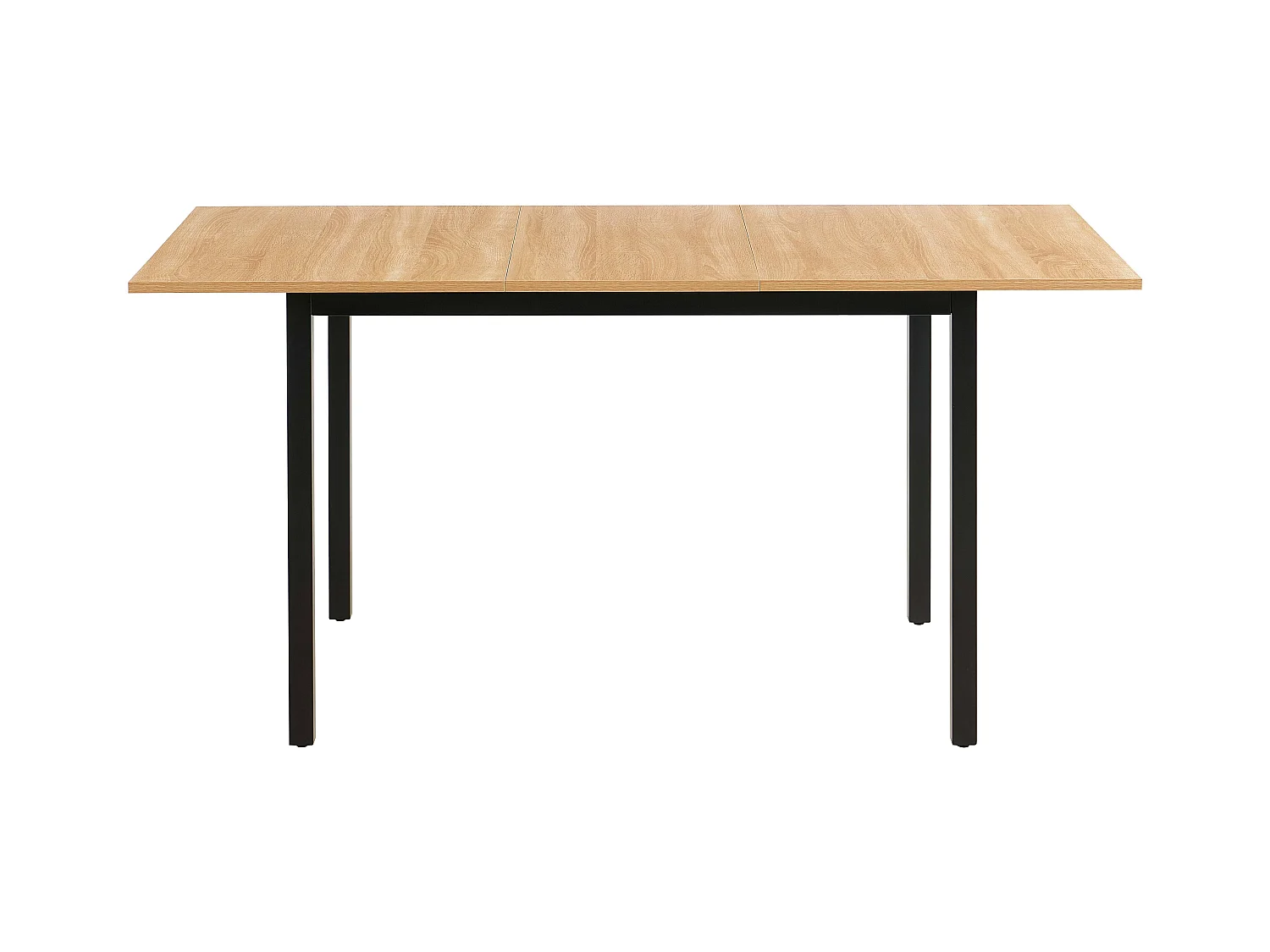 Table à manger extensible rectangulaire en MDF bois clair 120/160 cm