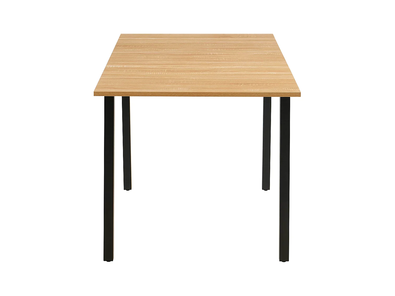Table à manger extensible rectangulaire en MDF bois clair 120/160 cm