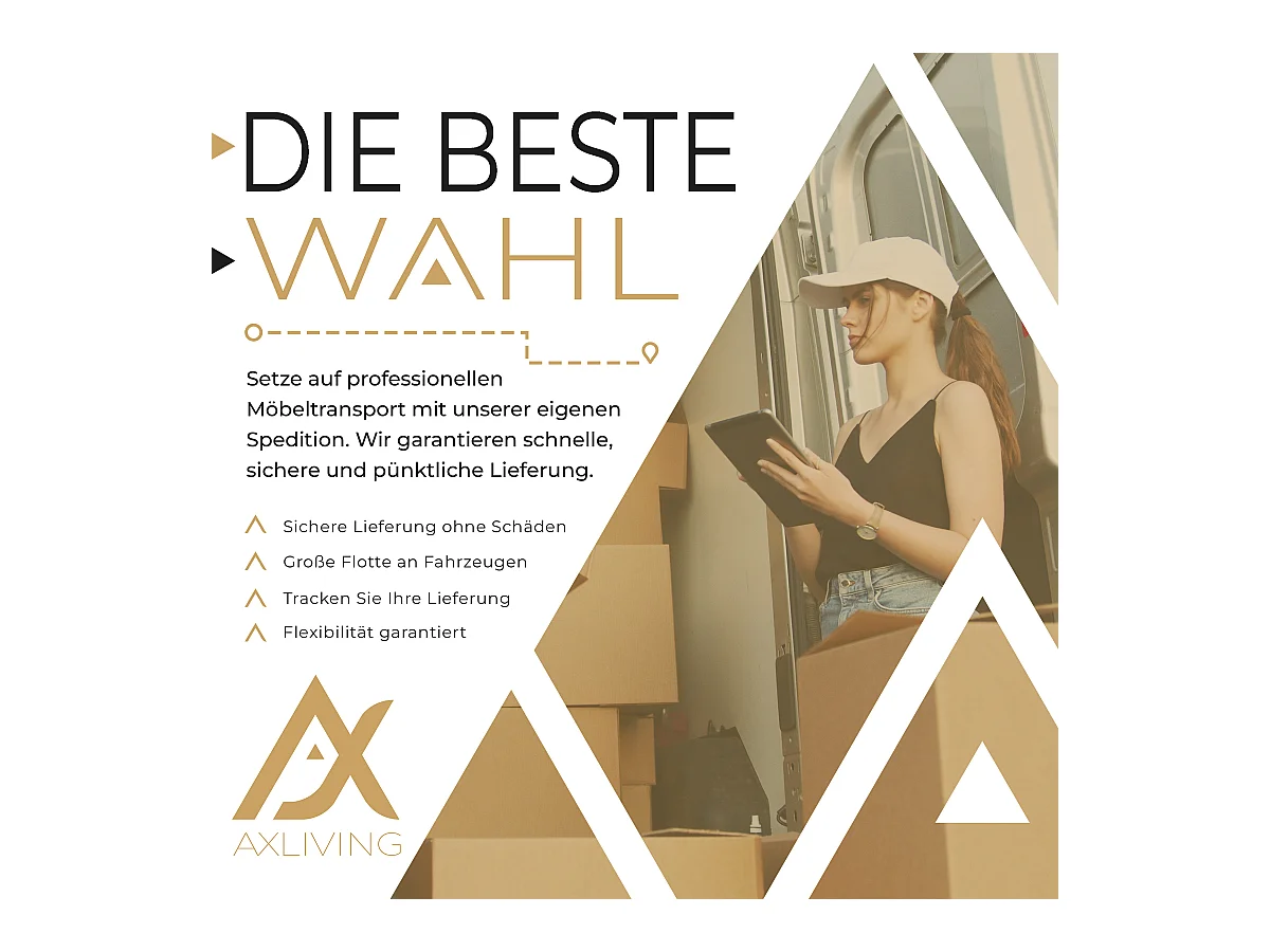 AX LIVING Catea grijze hoekbank met slaapfunctie – 279 cm R