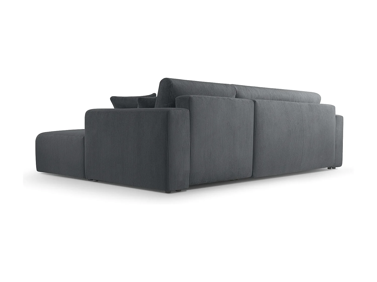 AX LIVING Catea grijze hoekbank met slaapfunctie – 279 cm R